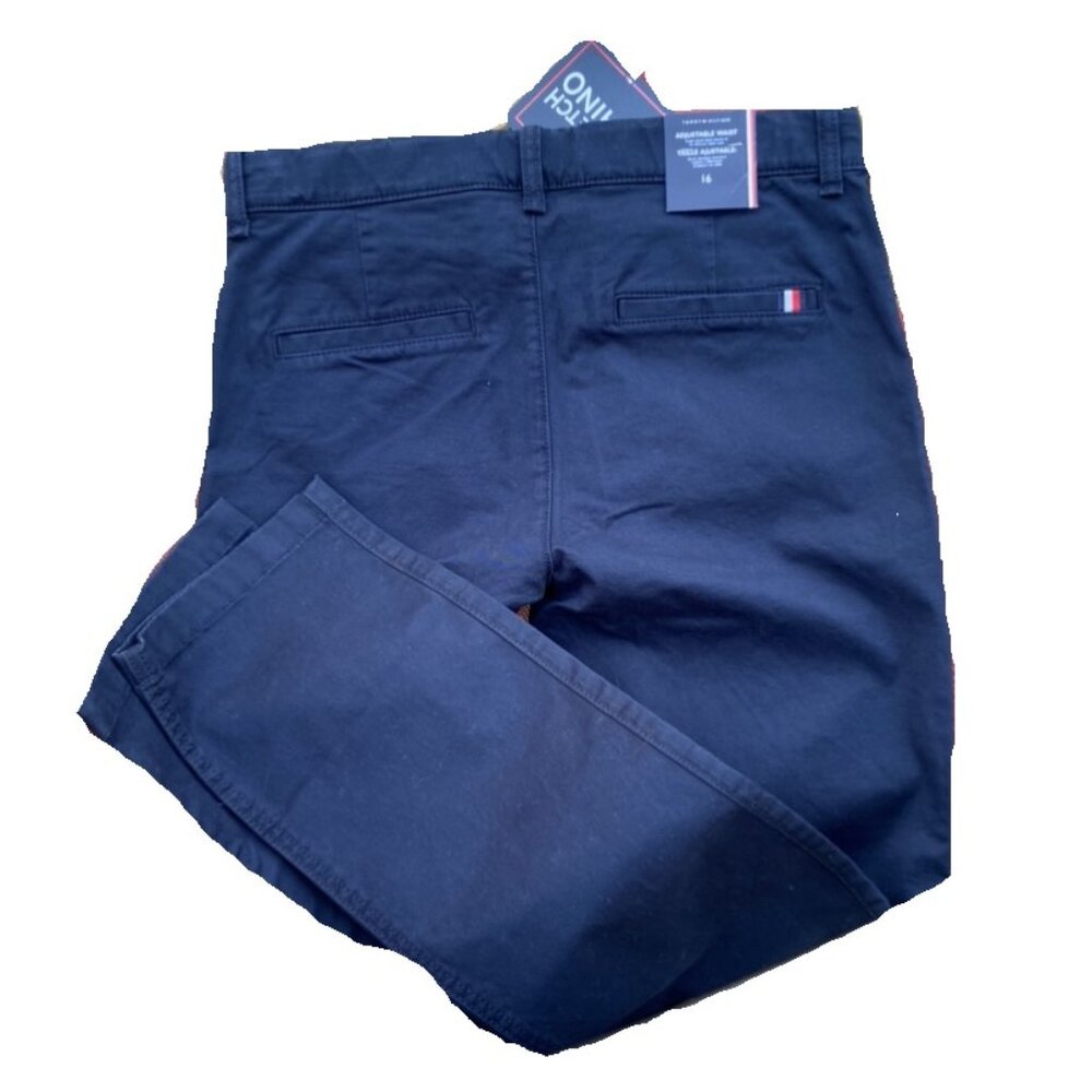 TOMMY HILFIGER Boys'  Chino Pants Size 16 Elastic adjustable waist